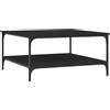 vidaXL Tavolino da Salotto Nero 80x80x40 cm in Legno Multistrato