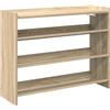 vidaXL Scarpiera Rovere Sonoma 80x25x62 cm in Legno Multistrato