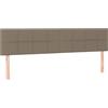 vidaXL Testiera Tortora 180x5x78/88 cm in Tessuto