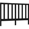 vidaXL Hoofdbord 126x4x100 cm massief grenenhout zwart