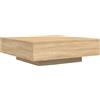 vidaXL Tavolino da Soggiorno con Luci LED Rovere Sonoma 100x100x31 cm