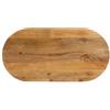 vidaXL Piano Tavolo 80x40x3,8 cm Ovale in Legno Massello di Mango