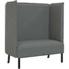 vidaXL Hoge Rug Bank 101cm Donkergrijs Stof