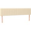 vidaXL Hoofdborden 160x5x78/88 cm stof crèmekleurig
