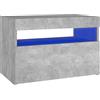 vidaXL Nachtkastje met LED-verlichting 60x35x40 cm betongrijs