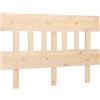 vidaXL Testiera per Letto 123,5x3x81 cm in Legno Massello di Pino