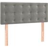 vidaXL Testiera Grigio Chiaro 80x5x78/88 cm in Velluto