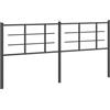 vidaXL Testiera di Ricambio in Metallo Nero 180 cm