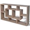 vidaXL Espositore da Parete Pensile 8 Scomparti Color Rovere