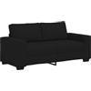 vidaXL Divano a 2 Posti Nero 180x77x82 cm in Tessuto