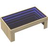vidaXL Salontafel met Infinity LED 90x50x30 cm sonoma eikenkleurig