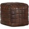 vidaXL Pouf Marrone Scuro 40x40x40 cm in Vera Pelle di Capra