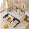 OCACA Daybed Twin Size con Storage Drawers, Velvet Imbottito, Camera da Letto, Soggiorno, Moderno Divano Bed Frame per Cameretta dei Bambini, Stile Moderno