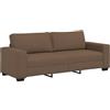 vidaXL Divano a 3 Posti Marrone 220x77x82 cm in Tessuto