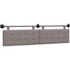 vidaXL Hangend hoofdbord Taupe Stof