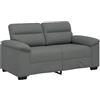 vidaXL 2-zitsbank 160x81x84 cm stof donkergrijs