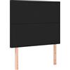vidaXL Testiera Nera 90x5x118/128 cm in Similpelle