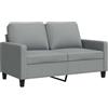 vidaXL Tweezitsbank 120 cm stof lichtgrijs