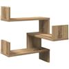 vidaXL Scaffale Angolare Muro Artigianale 40x40x49,5 cm in Truciolato, ripiano a Parete, ripiano per Esposizione a Parete, ripiano a Parete