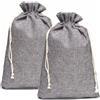 HERZWILD Sacchetti di Iuta Sacchetti di Iuta Beige, Sacchetti Regalo per Calendario dell'Avvento (Grigio-30 X 40cm-5pcs)