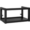 vidaXL Struttura per Lavabo a Parete Nera 59x38x31 cm in Ferro