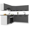 B BELINI GROUP Belini ITALIA 6 Cucina Angolare Componibile 360cm Grigio Opaco