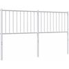 vidaXL Vervangend hoofdbord metaal wit 160 cm