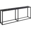 vidaXL Tavolo Consolle Nero 200x35x75,5 cm in Vetro Temperato