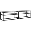 vidaXL Tv-meubel 180x40x40,5 cm gehard glas transparant