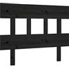 vidaXL Testiera per Letto Nera 93,5x3x81 cm in Legno Massello di Pino
