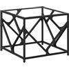 vidaXL Tavolini con Piano in Vetro Trasparente 2 pz 50x50x41cm Acciaio