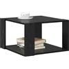 vidaXL Tavolino da salotto Rovere Nero 51,5 x 51,5 x 30 cm