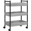vidaXL Carrello da Cucina Grigio Sonoma 50x30x70 cm Legno Multistrato
