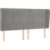 vidaXL Testiera ad Orecchio Grigio Chiaro 163x23x118/128 cm in Velluto