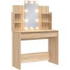 vidaXL Toeletta con Luci LED Rovere Sonoma 96x40x142 cm