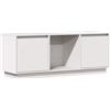 vidaXL Mobile Porta TV Bianco 110,5x35x44 cm in Legno Massello di Pino