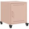 vidaXL Comodino Rosa 36x38,5x43,5 cm in Acciaio
