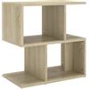 vidaXL Nachtkastje 50x30x51,5 cm bewerkt hout sonoma eikenkleurig