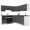 B BELINI GROUP Belini ITALIA 6 Cucina Angolare Componibile 360cm Grigio Lucido