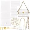 WADORN Kit per Realizzare Borse Fai-da-Te, Borsa A Tracolla in Pelle PU Fatta A Mano per Realizzare Tutti I Materiali Kit di Cucito per Borse A Catena A Tracolla Accessori, 20x8x13 cm (Bianco)