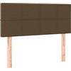 vidaXL Testiera Marrone Scuro 100x5x78/88 cm in Tessuto
