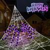 Fangoo 500cm Gigante da Spider Decorazione 200cm Ragno Finto Luminoso con 20 Ragni Piccoli e 40g Spider Cotton per Decorazioni di Halloween Giardino Casa Costumi Feste Decorazioni per Case Stregate