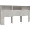 vidaXL Hoofdbordkast 200x19x103,5 cm betongrijs