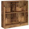 vidaXL Boekenkast 80x24x76 cm bewerkt hout oud houtkleurig
