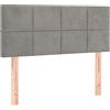 vidaXL Testiera Grigio Chiaro 100x5x78/88 cm in Velluto