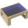 vidaXL Salontafel met Infinity LED 70x53x30 cm sonoma eikenkleurig