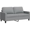 vidaXL Tweezitsbank 140 cm stof lichtgrijs