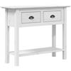 vidaXL Wandtafel BODO 91x35x74 cm massief grenenhout wit