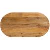 vidaXL Piano Tavolo 90x40x3,8 cm Ovale in Legno Massello di Mango