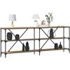 vidaXL Wandtafel Ambachtelijk eiken 200 x 30 x 75 cm Bewerkt hout